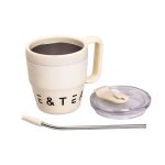 Термочашка Coffee & Tea з трубочкою бежева HP-14-23BE - Зображення 3