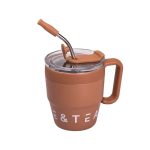 Термочашка Coffee & Tea з трубочкою коричнева HP-14-23BR - Зображення 2