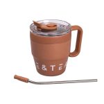 Термочашка Coffee & Tea з трубочкою коричнева HP-14-23BR - Зображення 3