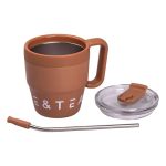 Термочашка Coffee & Tea з трубочкою коричнева HP-14-23BR - Зображення 4