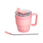 Термочашка Coffee & Tea з трубочкою рожева HP-14-23P - Зображення 3