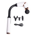 Перкусійний ручний масажер акумуляторний 17 Вт зарядка від USB до 3200 об/хв Білий HP-11-11W