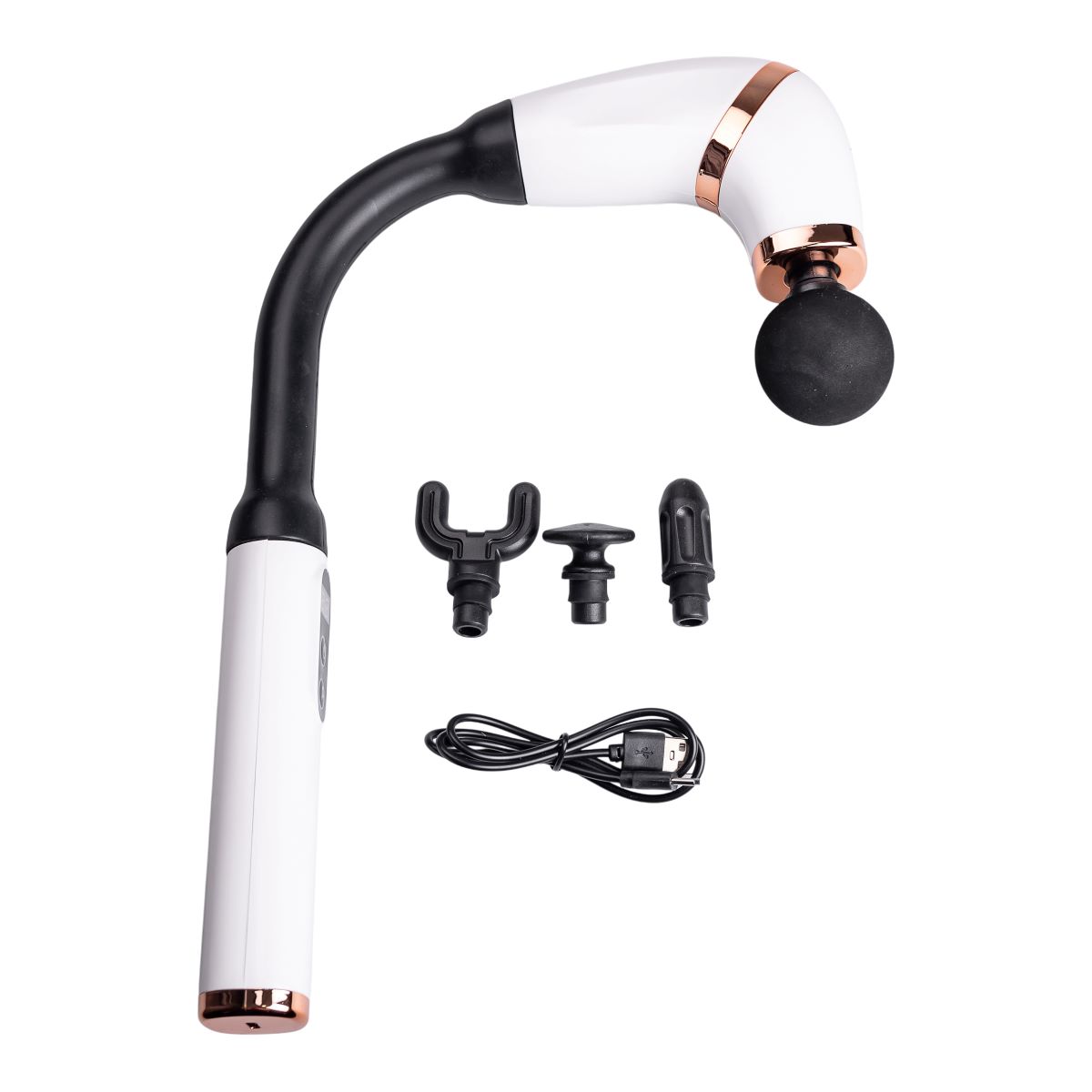 hp1111w_2-1 Перкусійний ручний масажер акумуляторний 17 Вт зарядка від USB до 3200 об/хв Білий HP-11-11W - Зображення 1