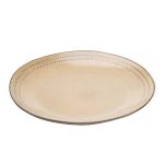 Тарілка сервірувальна кругла порцелянова 27.5 см бежева HP23377 - Зображення 3