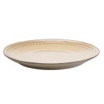 Тарілка сервірувальна кругла порцелянова 27.5 см бежева HP23377 - Зображення 4