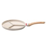 Сковорода гриль Ø 25 см на три секції з антипригарним покриттям кругла бежева HP39575W - Зображення 2