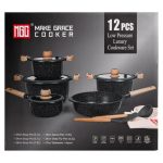 Набір посуду, комплект з 4 каструль і сковорідок, MGC, чорний HP-4-404B - Зображення 7