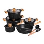 Набір посуду, комплект з 4 каструль і сковорідок, MGC, чорний HP-4-404B - Зображення 2