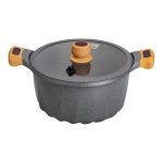 Набір посуду, 4 каструлі, алюмінієве товсте дно MGC з лопаткою і ополоником, сірий HP-4-404G - Зображення 2