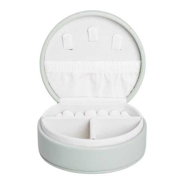 Скринька для прикрас з екошкіри 10×9×4.5 см – органайзер для ювелірних виробів HP-5-31GR