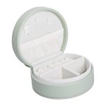 Скринька для прикрас з еко шкіри 10×9×4.5 см ​​органайзер для ювелірних виробів HP-5-31GR - Зображення 2