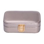 Скринька для прикрас з еко шкіри 12×7.5×4 см із застібкою органайзер для ювелірних виробів HP-5-34CR - Зображення 3