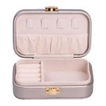 Скринька для прикрас з еко шкіри 12×7.5×4 см із застібкою органайзер для ювелірних виробів HP-5-34CR