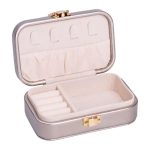 Скринька для прикрас з еко шкіри 12×7.5×4 см із застібкою органайзер для ювелірних виробів HP-5-34CR - Зображення 2