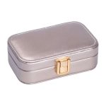 Скринька для прикрас з еко шкіри 12×7.5×4 см із застібкою органайзер для ювелірних виробів HP-5-34CR - Зображення 4