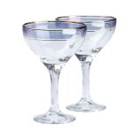 Набір келихів для коктейлів 2 штуки по 290 мл, сині HP545 - Зображення 2