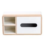 Серветниця-органайзер з еко-шкіри 3 відділення 27*14*'10 см Білий з бежевим HP9190 - Зображення 4