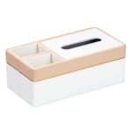 Серветниця-органайзер з еко-шкіри 3 відділення 27*14*'10 см Білий з бежевим HP9190 - Зображення 6