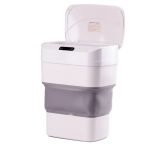 Відро для сміття складане із сенсорною кришкою від 8 л до 17.5 л сірий HPLN1 - Зображення 4