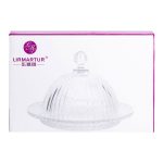 Блюдо сервірувальне з кришкою Ø 20 см скляне прозоре для десертів, випічки, фруктів HP-YH-43 - Зображення 7