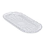 Сервірувальне блюдо для подачі закусок 33.5х15х2 см скляне овальне HP-YH-25