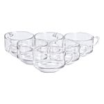 Набір чашок 6 шт для чаю та кави по 270 мл скляні прозорі HP-YH-69 - Зображення 3