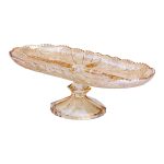 Фруктовниця скляна на ніжці 33.5х15х10.5 см овальна ваза для фруктів HP-YH-84 - Зображення 3