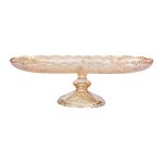 Фруктовниця скляна на ніжці 33.5х15х10.5 см овальна ваза для фруктів HP-YH-84 - Зображення 2