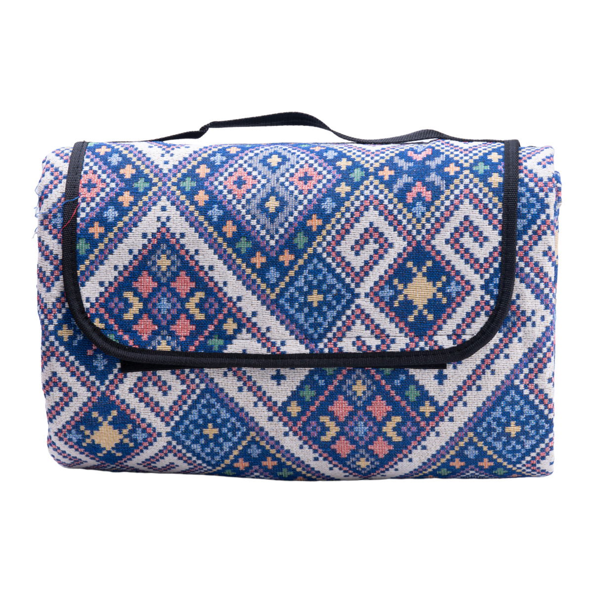 karemat_pohodnyy_dlya_kempinga_skladnoy_podstilka_dlya_piknika_i_plyazha-1 Килимок для пікніка жакардовий, синій LU012BL - Зображення 1