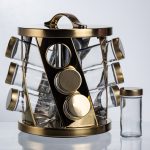 Карусель для спецій 12 баночок по 100 мл, золото HP-1369 - Зображення 3