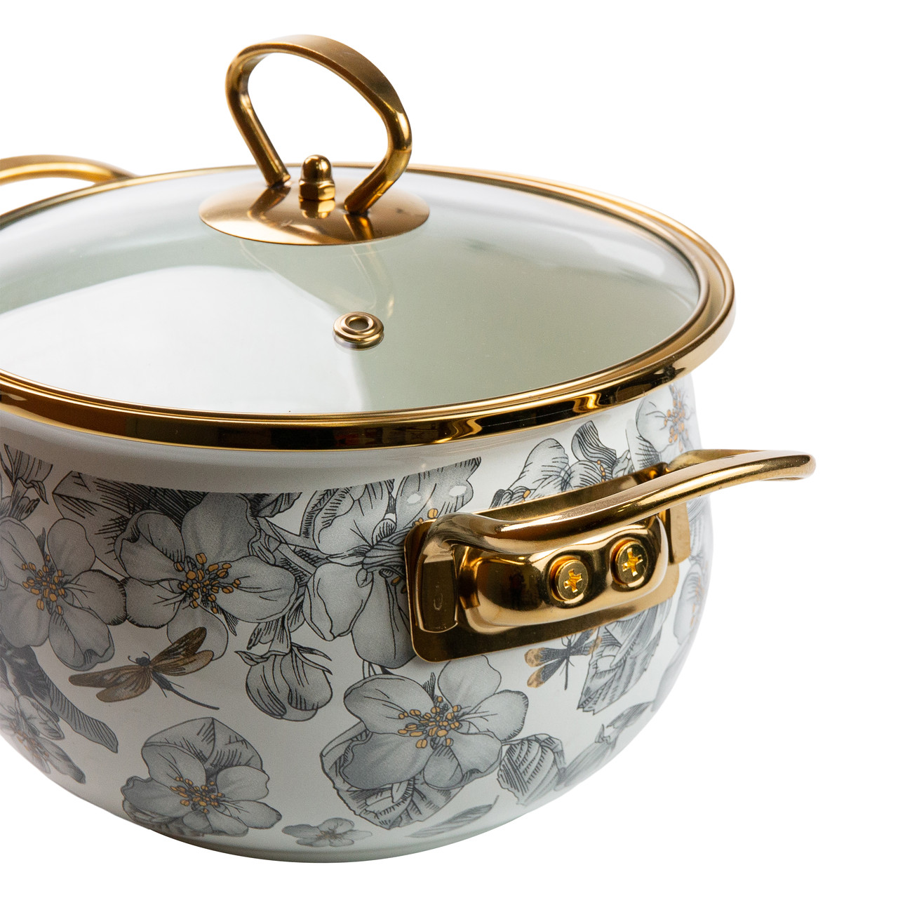 Емальована каструля об'ємом 2 літри для газових, електричних та індукційних плит HP-2-105 - Зображення 4