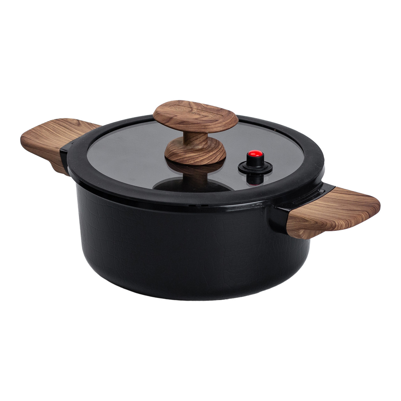 Алюмінієва каструля з керамічним покриттям антипригарним 2.5 л Ø 20 см чорний MGC HP-4-452B - Зображення 2