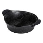 Алюмінієва каструля Ø 30 см 2-ступінчасте мармурове антипригарне покриття Чорний MGC HP-4-413B - Зображення 2