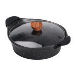 Алюмінієва каструля Ø 30 см 2-ступінчасте мармурове антипригарне покриття Чорний MGC HP-4-413B - Зображення 4