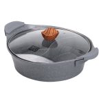 Алюмінієва каструля Ø 30 см Мармур з антипригарним покриттям сірий MGC HP-4-413G - Зображення 2