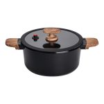 Алюмінієва каструля з керамічним покриттям антипригарним 4.7 л Ø 24 см чорний MGC HP-4-453B