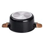 Алюмінієва каструля з керамічним покриттям антипригарним 4.7 л Ø 24 см чорний MGC HP-4-453B - Зображення 2