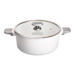 Алюмінієва каструля з керамічним покриттям антипригарним 6.9 л Ø 28 см білий MGC HP-4-454W