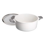 Алюмінієва каструля з керамічним покриттям антипригарним 6.9 л Ø 28 см білий MGC HP-4-454W - Зображення 3