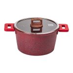 Алюмінієва каструля об'ємом 5,3 л з кришкою Ø 24 см з антипригарним покриттям MGC HP-4-446R