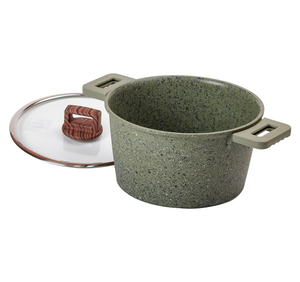 Алюмінієва каструля об'ємом 5,3 л з кришкою Ø 24 см з антипригарним покриттям MGC HP-4-446GR - Зображення 2