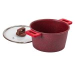 Алюмінієва каструля об'ємом 5,3 л з кришкою Ø 24 см з антипригарним покриттям MGC HP-4-446R - Зображення 2