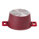 Алюмінієва каструля об'ємом 5,3 л з кришкою Ø 24 см з антипригарним покриттям MGC HP-4-446R - Зображення 3