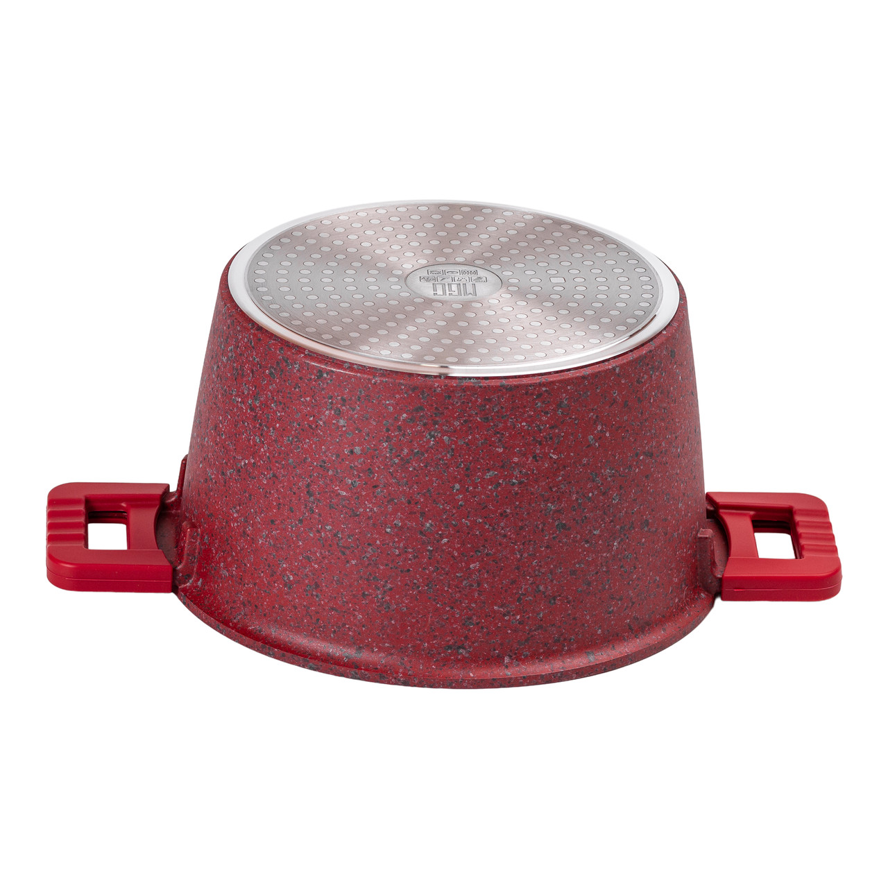 Алюмінієва каструля об'ємом 5,3 л з кришкою Ø 24 см з антипригарним покриттям MGC HP-4-446R - Зображення 3