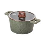 Алюмінієва каструля об'ємом 5,3 л з кришкою Ø 24 см з антипригарним покриттям MGC HP-4-446GR - Зображення 4