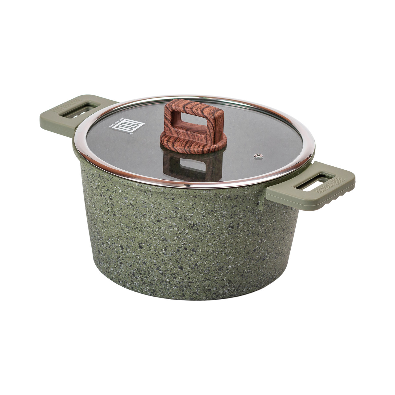 Алюмінієва каструля об'ємом 5,3 л з кришкою Ø 24 см з антипригарним покриттям MGC HP-4-446GR - Зображення 4