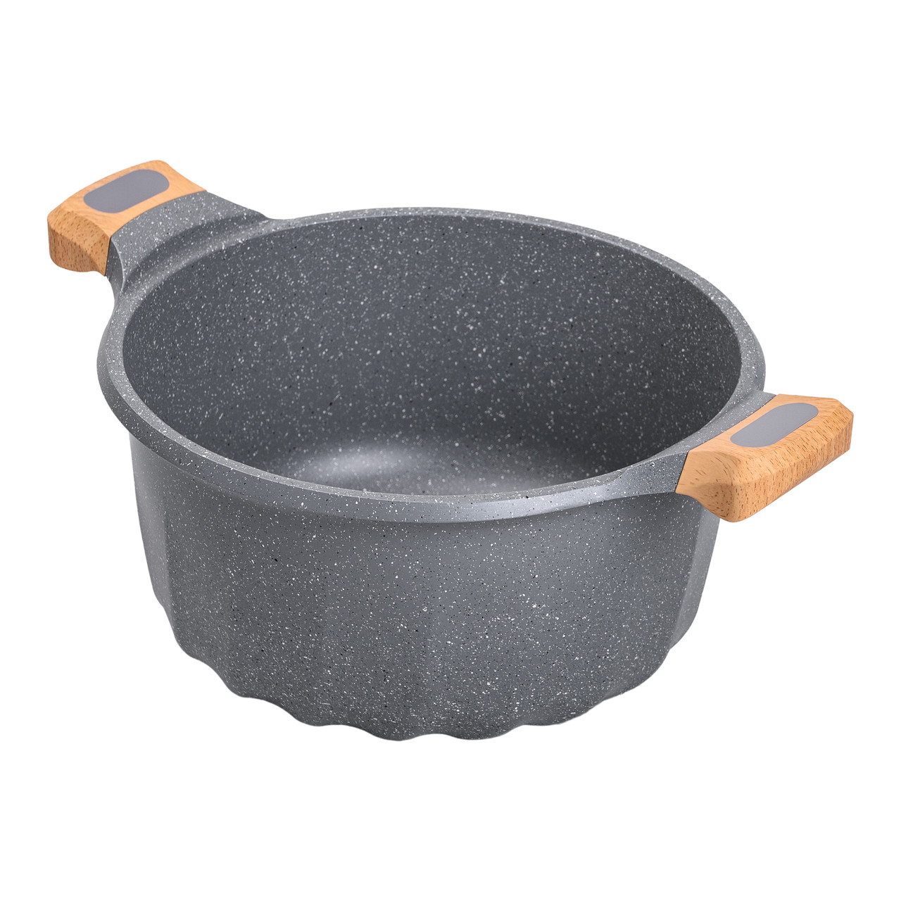 Велика алюмінієва каструля об'ємом 11 літрів з антипригарною кришкою Ø32 см HP-4-435G - Зображення 4