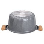 Велика алюмінієва каструля об'ємом 11 літрів з антипригарною кришкою Ø32 см HP-4-435G - Зображення 5