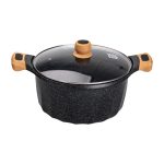 Велика алюмінієва каструля об'ємом 11 літрів з кришкою Ø32 см з антипригарним покриттям MGC HP-4-435B