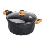 Велика алюмінієва каструля об'ємом 11 літрів з кришкою Ø32 см з антипригарним покриттям MGC HP-4-435B - Зображення 4